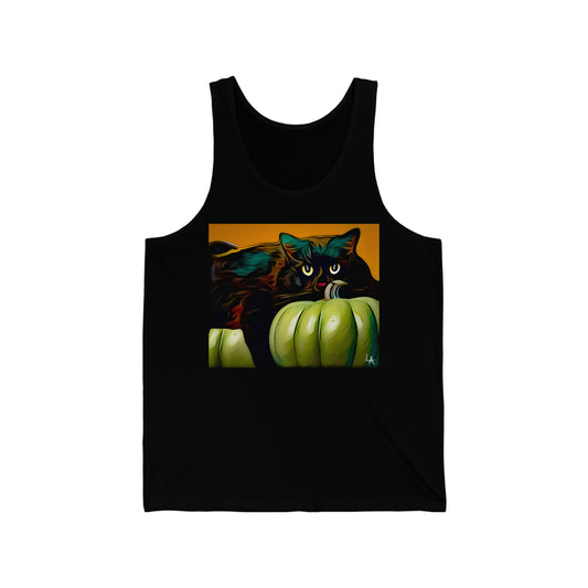 Black Cat Fall Unisex Jersey Tank