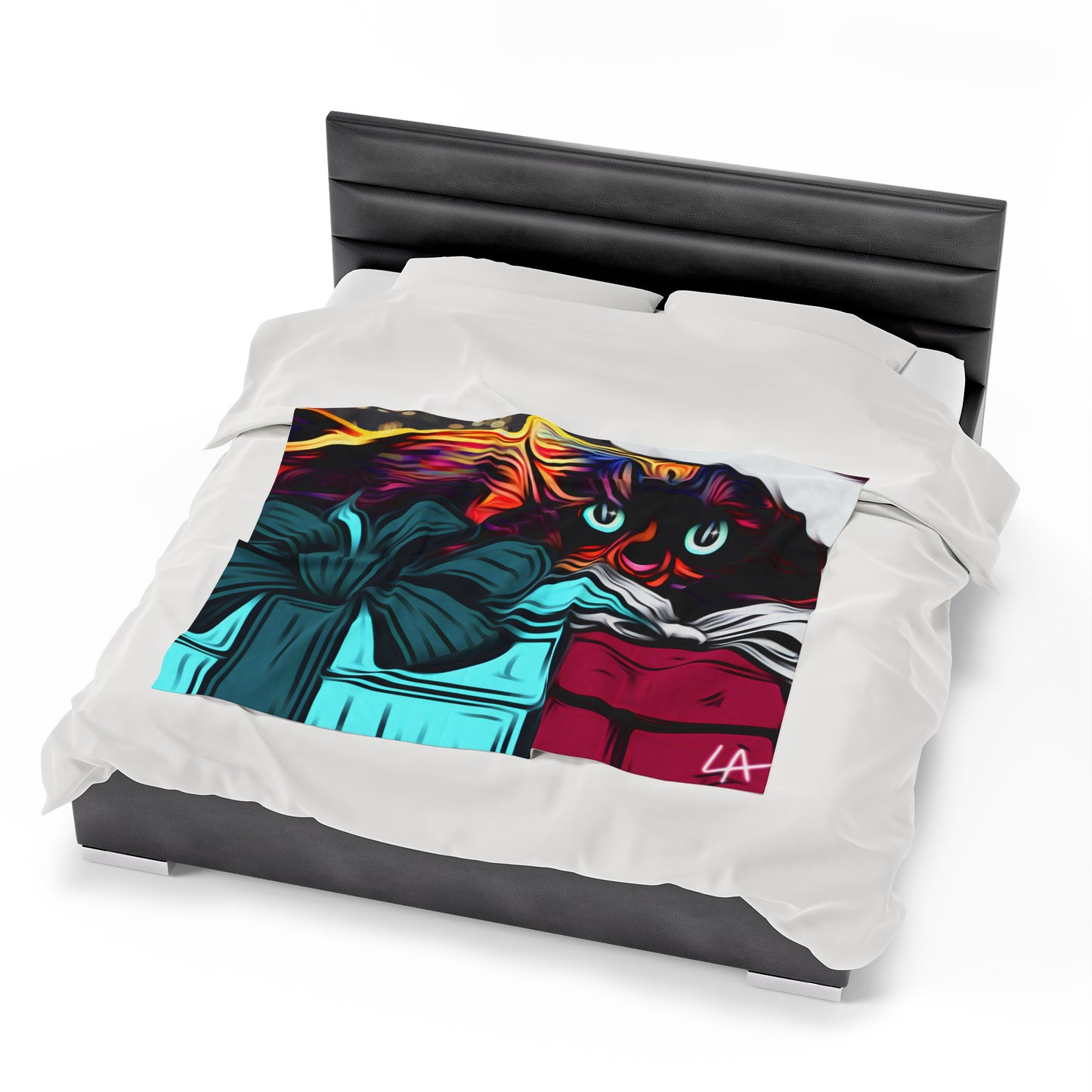 Black Cat X-mas Velveteen Plush Blanket