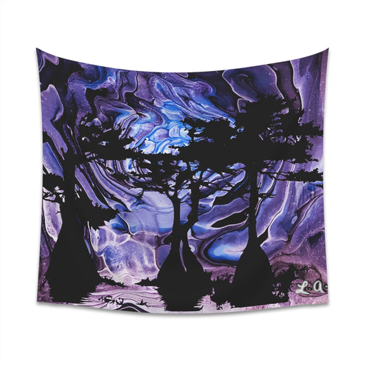 Galaxy on the bayou Printed Wall Tapestry