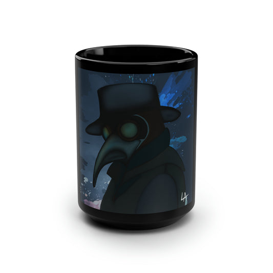 Dr. Plague Black Mug, 15oz