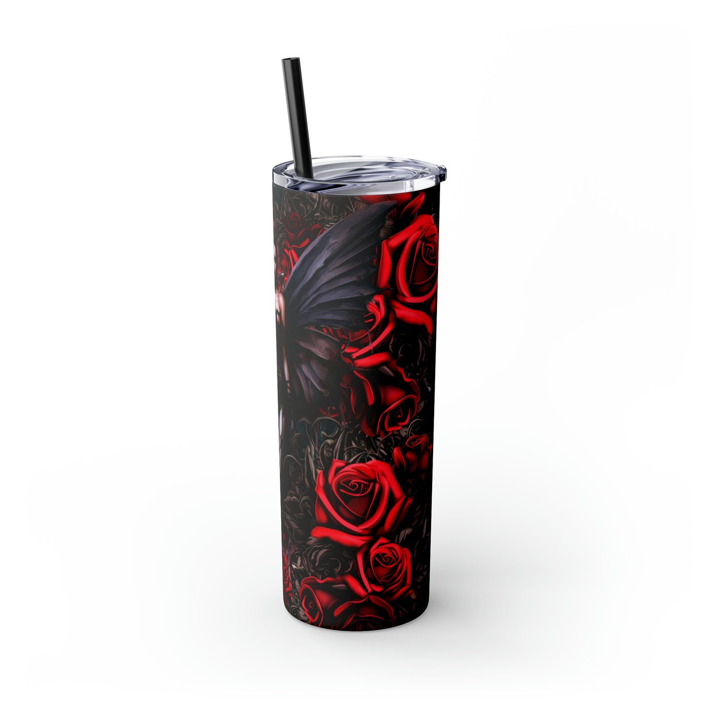 Rose Goddess Skinny Tumbler with Straw, 20oz